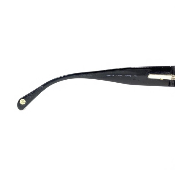 Chanel 3083-B 501 Black Rectangle Eyeglasses Frames 52-16 135 Italy Designer - Picture 10 of 12
